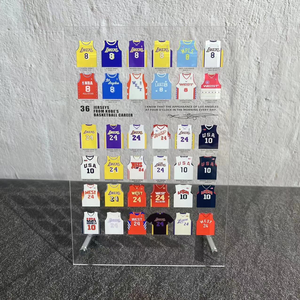 Kobe James Curry Career Jersey Sneakers Souvenir Photo Frame Picture Album Poster Ornaments Basketball Handset