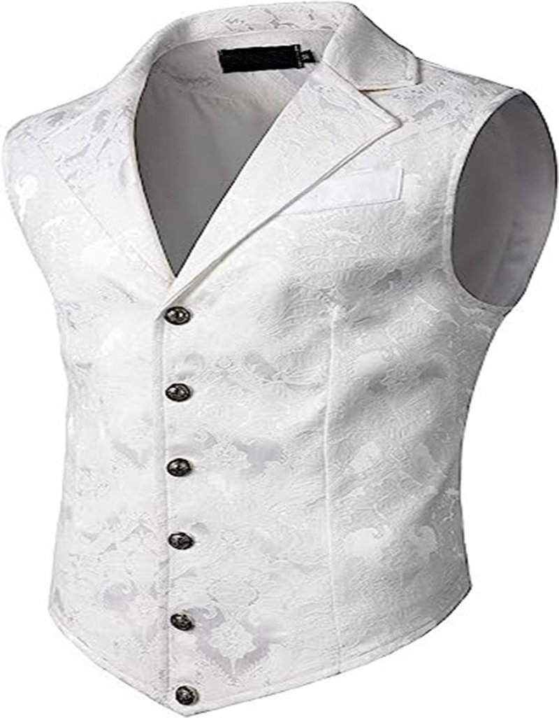 2024 Cross-border Men's Business Suit Vest Fashion British Vintage Vest Casual Suit Slim Vest in stock