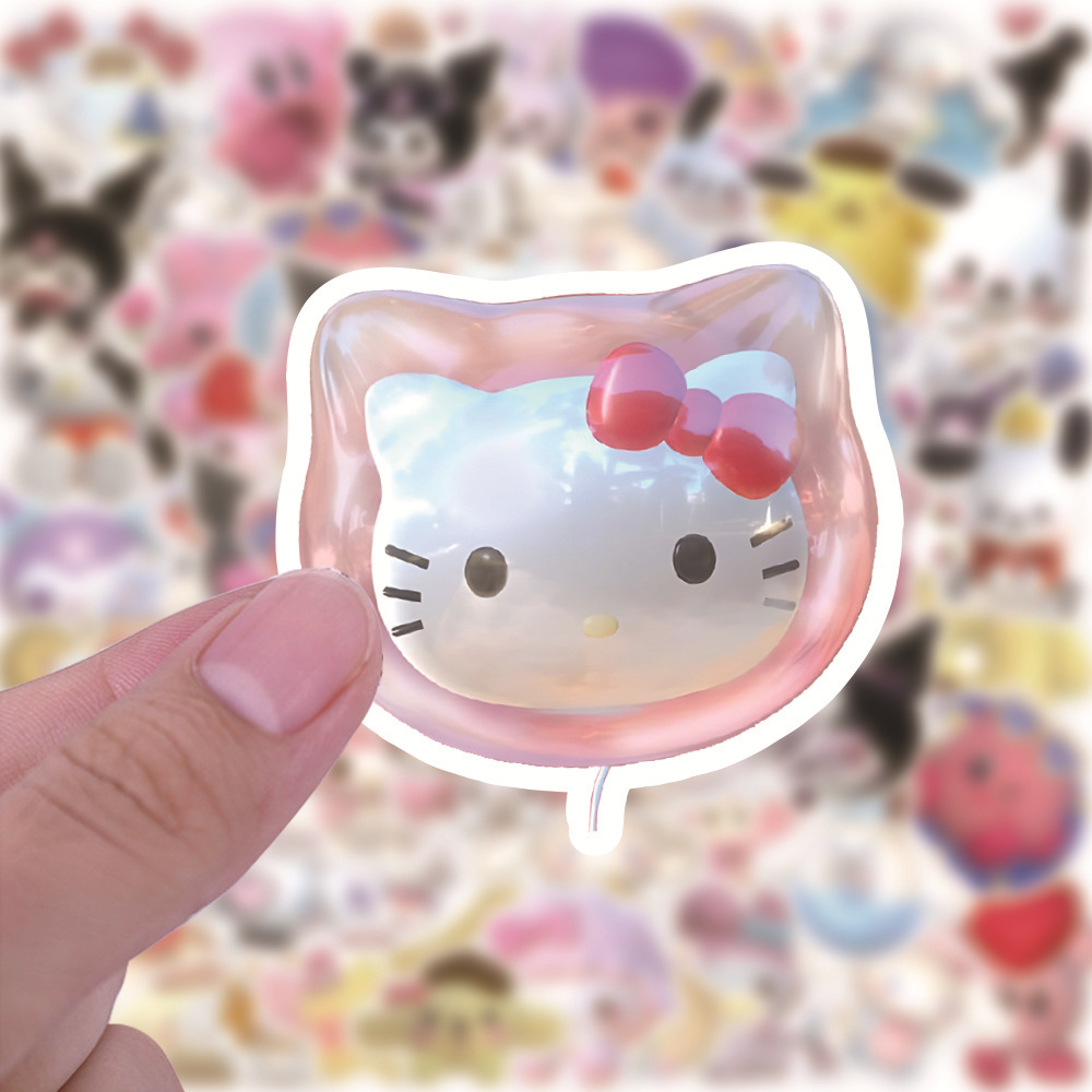 120 cartoon 3D Sanrio Hello Kitty facial expression bag graffiti stickers luggage Computer mobile phone sticker