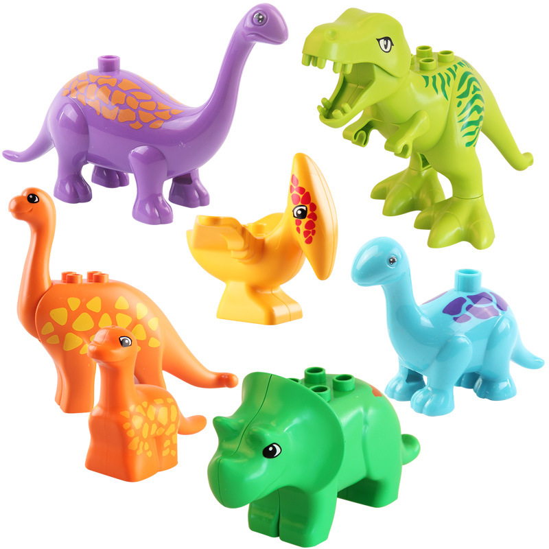 Dinosaur Ocean Zoo Series Big Particle Building Blocks Toy Farm Scene diy Compatible Lego Accessories Parts
