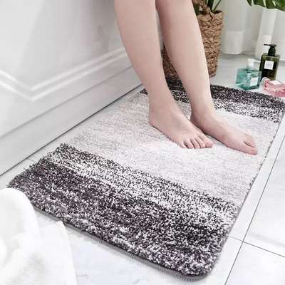 Cross-border new simple Nordic home flocking carpet floor mat for bedroom bathroom absorbent non-slip floor mat