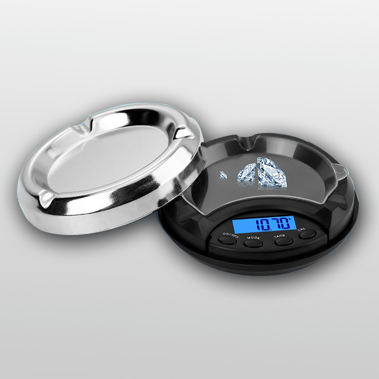 Creative ashtray electronic scale 0.01g jewelry scale small gram weight baking scale mini cross-border pocket scale manufacturers