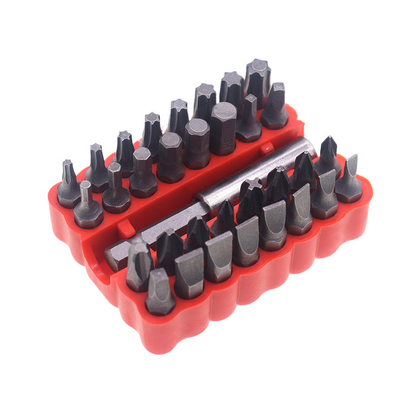 33PC solid batch head combination hollow special-shaped set hexagon socket plum blossom one-word cross 33-piece screwdriver electric