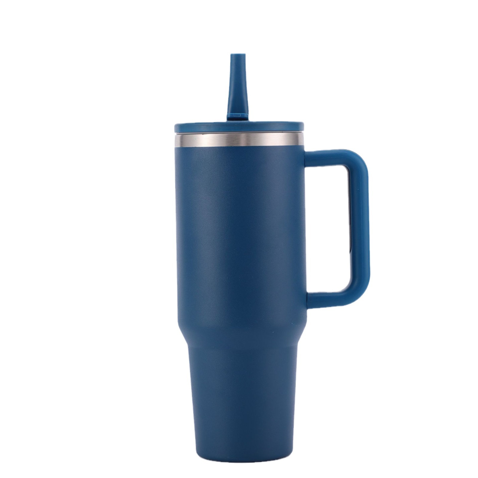 Cross-border 40oz car cup stainless steel large capacity folding straw thermos cup outdoor car with handle water cup