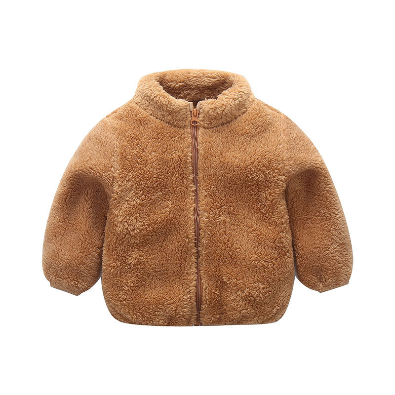 Autumn and winter new children's lamb plush coat small and medium-sized boys and girls baby jacket warm wear clothes foreign trade