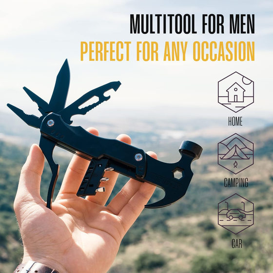 Multifunctional Claw Hammer, Pliers, Folding Knife Combination, Outdoor Camping Hardware Tools, Amazon Cross-Border Hot Model
