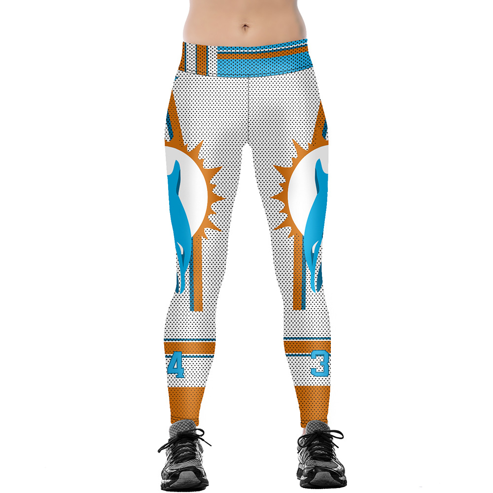 Cross-border Europe and the United States hip sexy yoga cropped pants women's sports leggings wear to figure printing