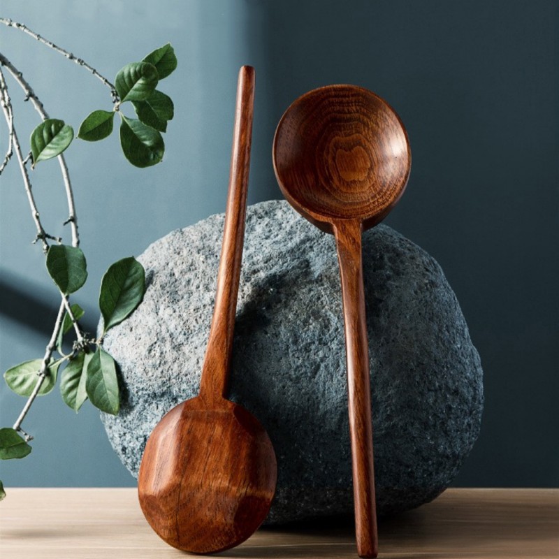 New Style Wooden Tableware Cooking Spoon Household Exquisite Tortoise Shell Wooden Soup Spoon Creative Kitchenware Cooking Mixing Spoon