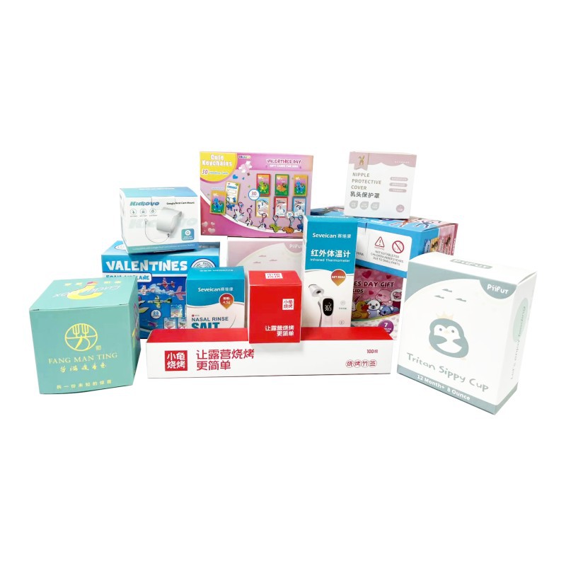White cardboard box packaging box color box custom small white box square white thick in stock kraft paper small batch order
