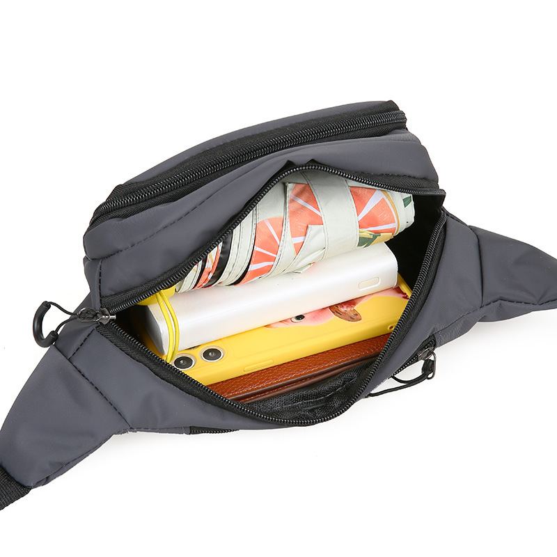 Men's Waist Bag 2023 New Outdoor Oxford Cloth Crossbody Chest Large Capacity Business Wallet Sports Mobile Phone Waist Bag