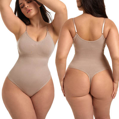 Cross-border Hot-selling Seamless Body-shaping Jumpsuit Belly-lifting Large Size Thong Briefs Sling Tight Corset