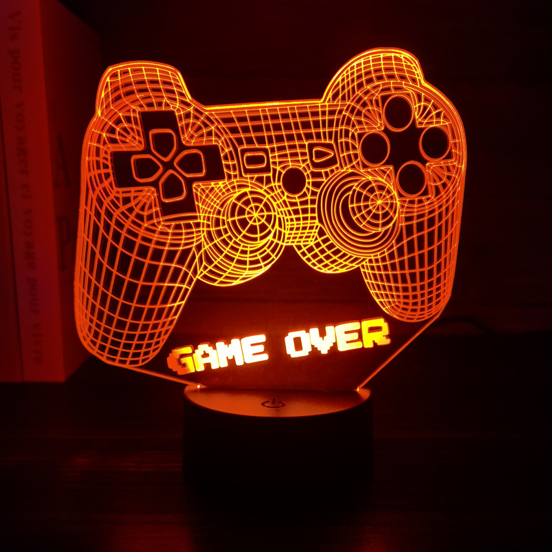 Cross-border 3D night light game handle Headset Series creative atmosphere USB table lamp gift lamp gift XBOX