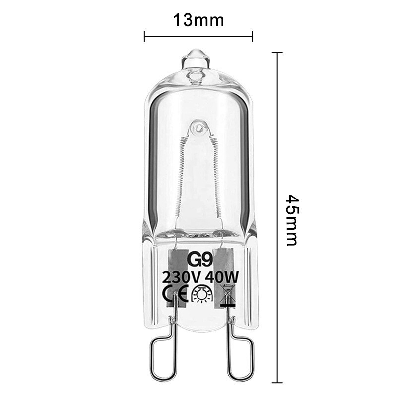 Галогенная прозрачная матовая кварцевая лампочка, 110v, 220v, 25W, 40W, 60W