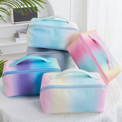 New PU Cosmetic Bag Large Capacity High-end Sense Portable Travel Cosmetic Storage Bag Household Pillow Wash Bag