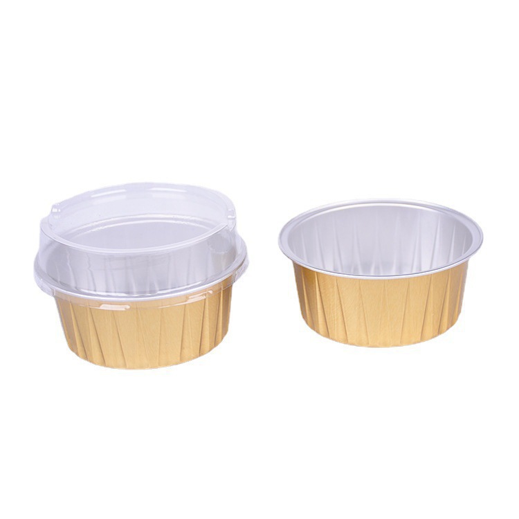 Disposable air fryer oven special tin paper bowl reusable colorful round tin paper box with lid wholesale