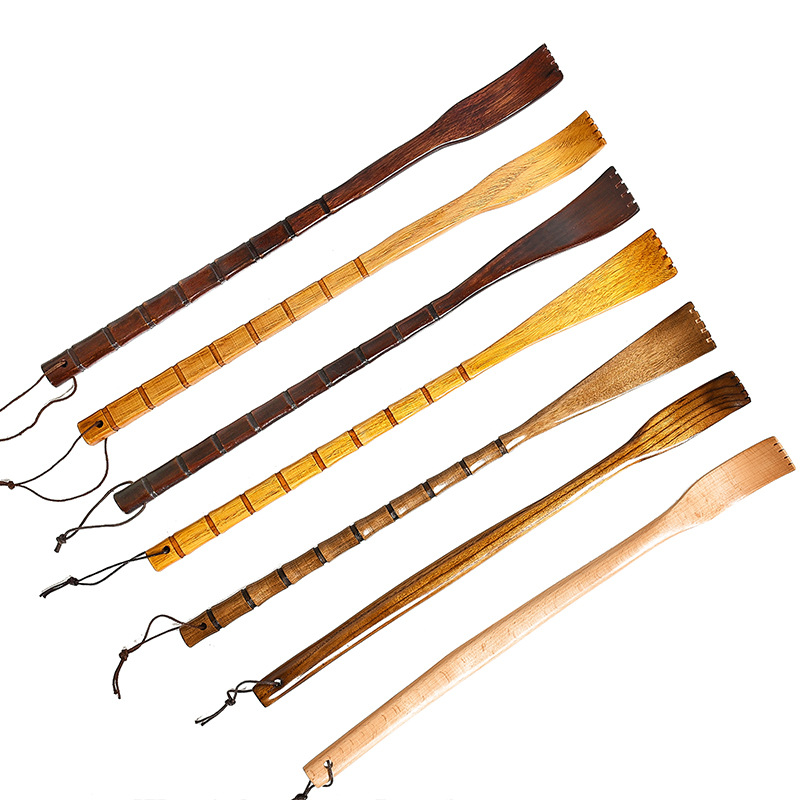 Household tickling wooden long handle does not ask for help solid wood back scratching device back massage old man Music tickling device wholesale