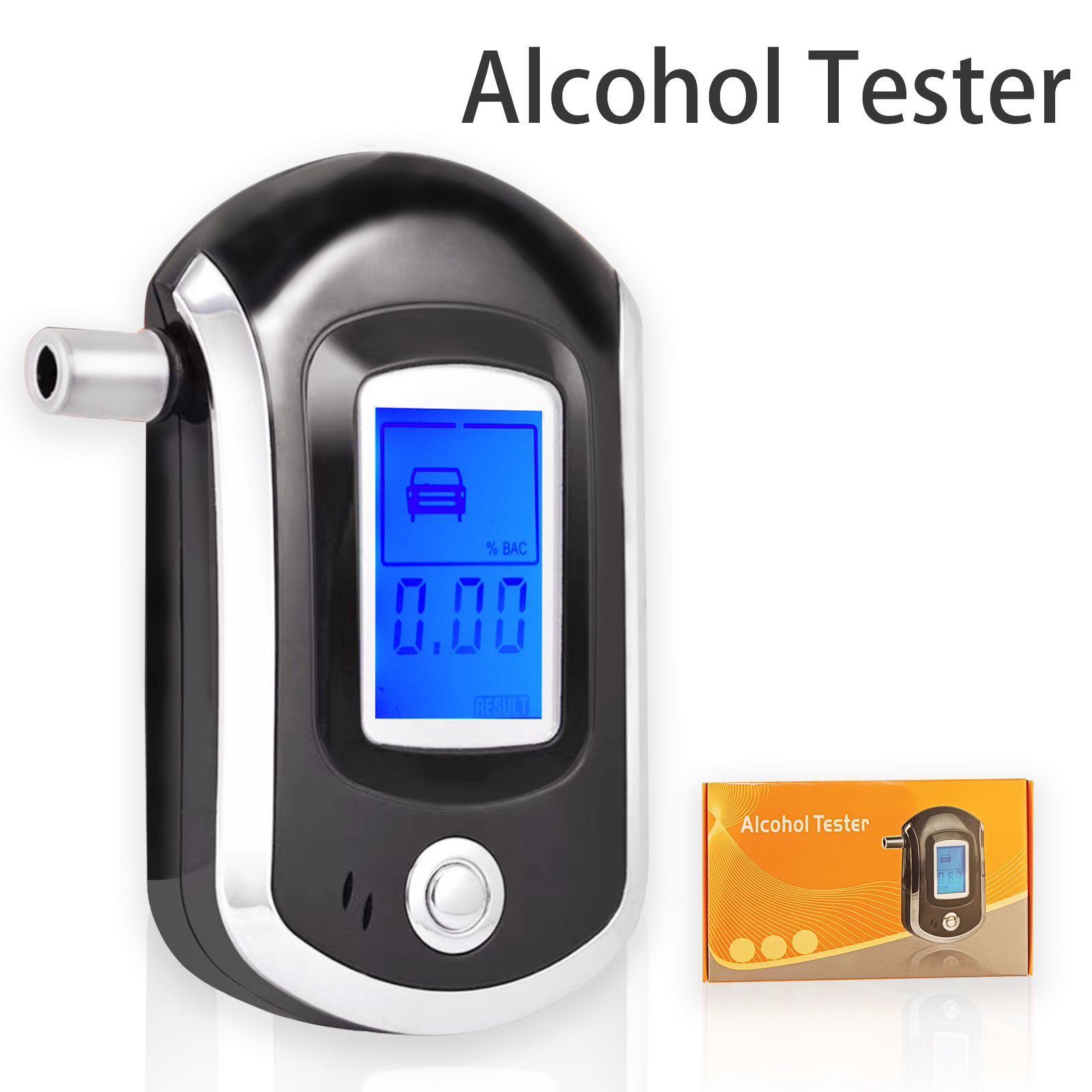Cross-border English alcohol tester portable drunk driving tester mini blow AT6000 alcohol tester