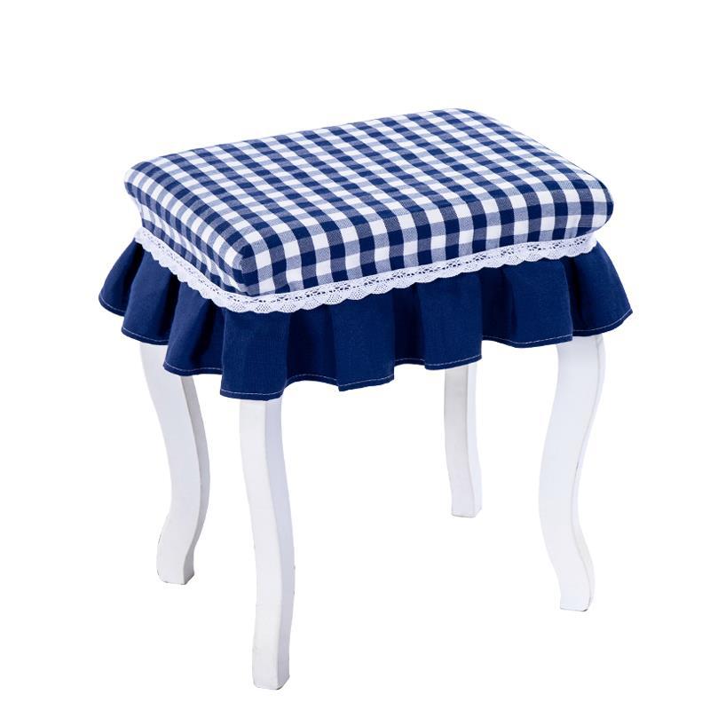 Stool Dust Cover Fabric Rectangular Home Piano Stool Cover Round Dressing Table Stool Cover Cosmetic Stool Cover