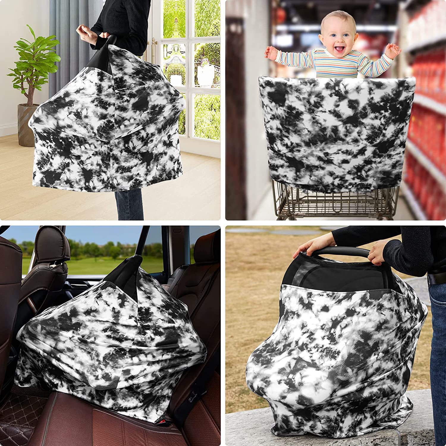 Amazon best-selling multi-functional nursing pad robe for babies, baby swaddle blanket, baby car cover, anti-nudity nursing cover, feeding robe