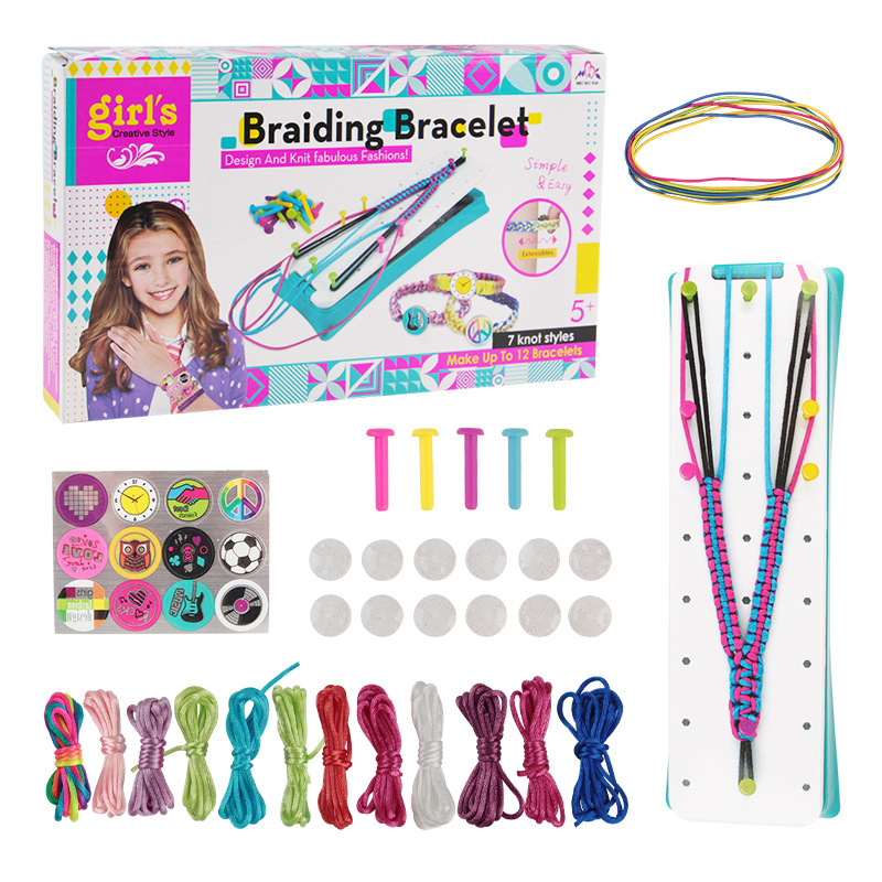 Children's Handmade Rope Woven Bracelet Toy 7 Stretch Bracelet Making Set Friendship Friendship girl diy