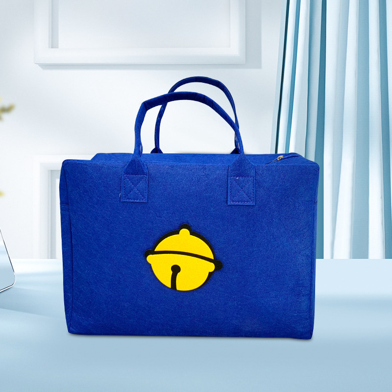 Felt travel bag portable portable cosmetic case cute high-looking cosmetics outdoor storage wash bag