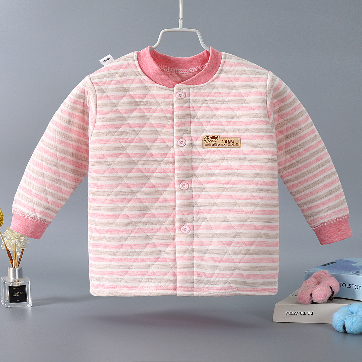 Infant's Split Three-Layer Warm Single Top Men's and Women's Baby's Thickened Autumn Clothes Autumn and Winter Children's Cotton Base Shirt