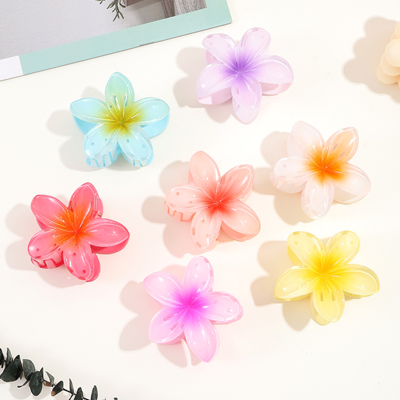 European and American Cross-border Jewelry Color Acrylic Egg Flower Hairpin Back Head Clip Shark Clip Hairpin Hair Accessories for Women