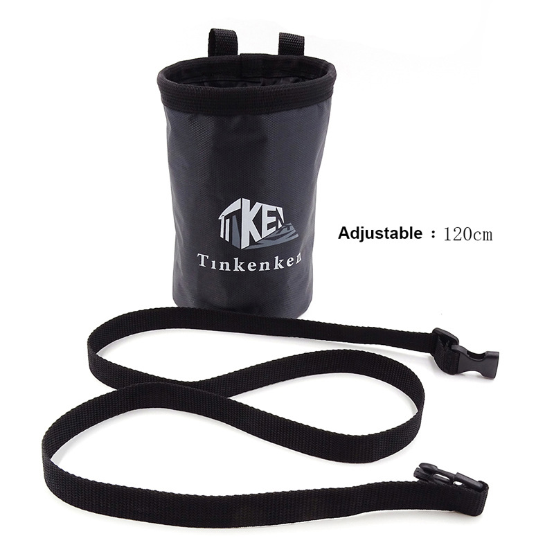 Outdoor Mountaineering Waist Hanging Rock Climbing Single Pole Weightlifting Storage Bag Anti-slip Powder Bag Children's Bouldering Magnesium Powder Bag
