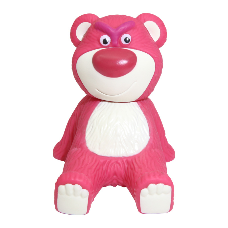 Strawberry Bear Mobile Phone Bracket Internet Red Bear Lying Position Car Center Console Gift Home Decoration Toy Ornaments