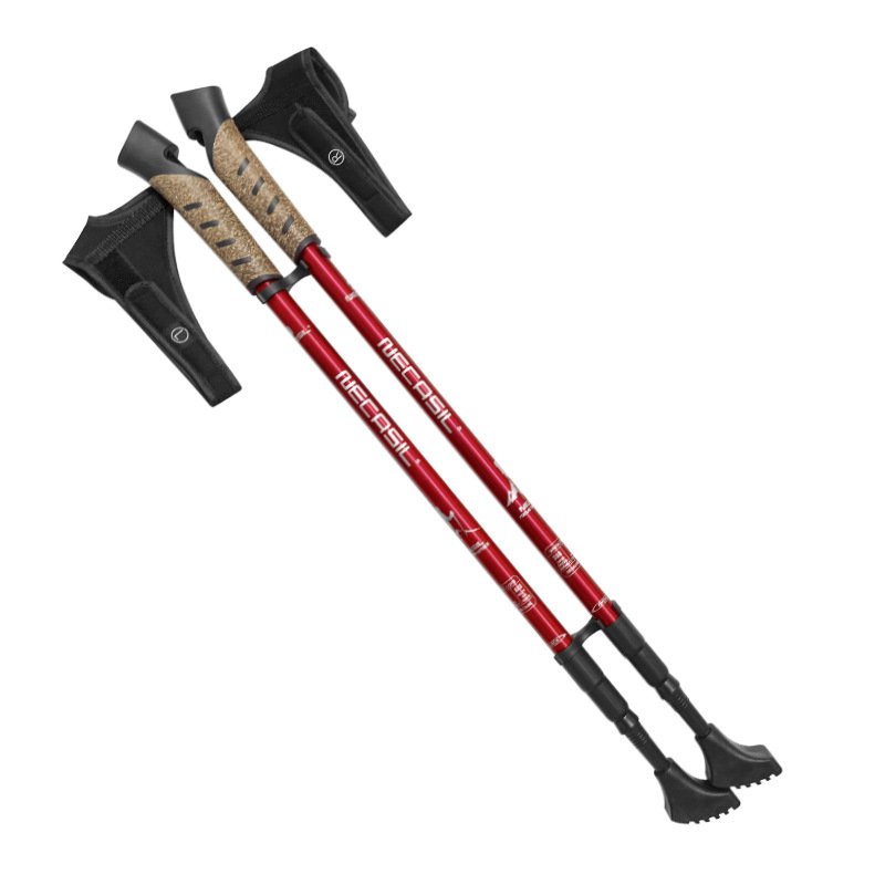 Nucasso cross-country walking pole straight handle climbing pole 6061 aluminum alloy inner locking climbing pole strong locking G301