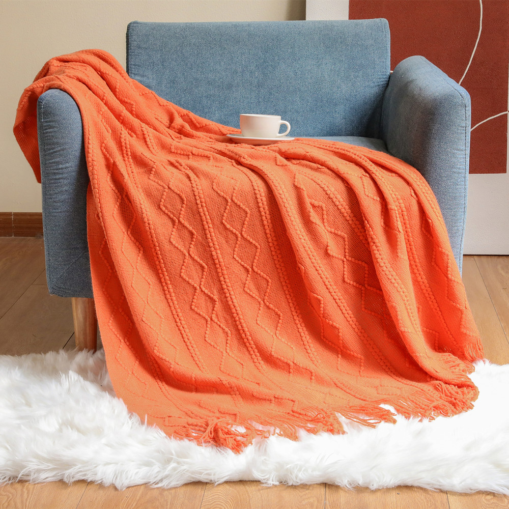 Knitted Blanket Sofa Blanket Nordic Blanket Office Summer Air-conditioning Blanket Bed End Blanket Nap Blanket Car Blanket