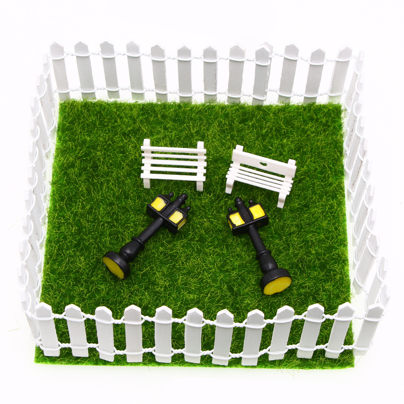 zakka micro landscape fence doll house gardening decoration fence fleshy wooden fence ornaments 5*90cm