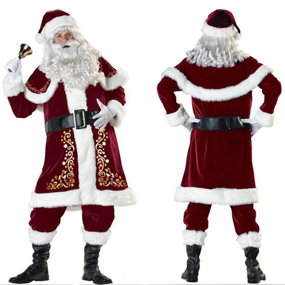 European and American Christmas Old Couple Costume Vintage Palace Long Dress Women cosplay Fancy Dress