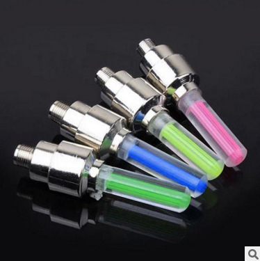 Bicycle gas nozzle lamp mountain bike valve lamp wind wheel bicycle accessories fluorescent rod type wheel tire lamp