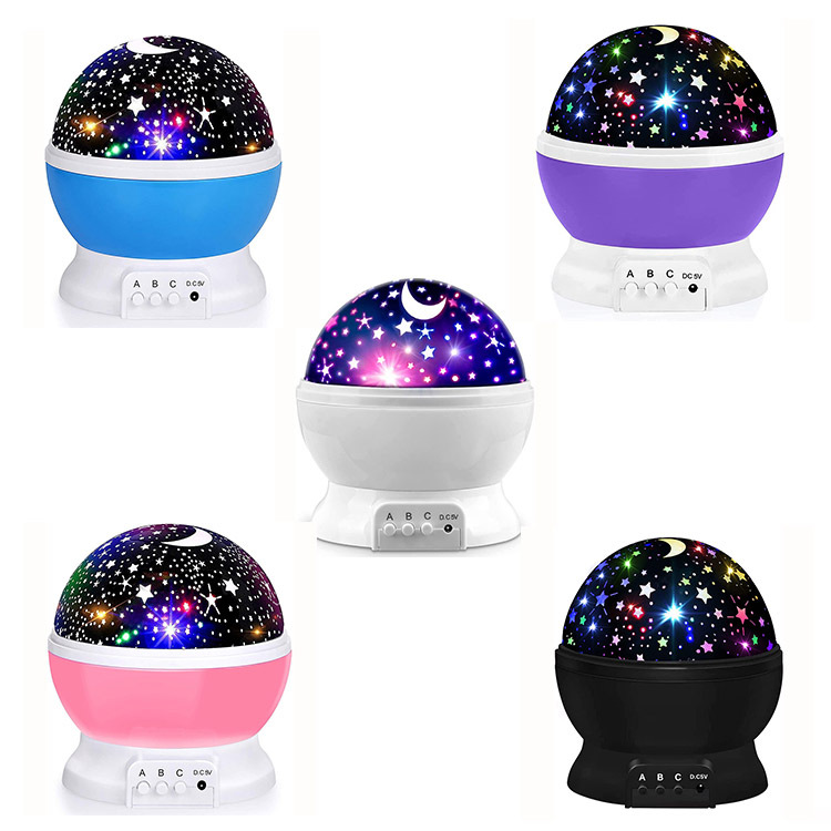 Starry light Moon star starry sky projection light 360 degrees rotating starry sky light starry night light manufacturer