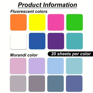 Cross-border hot sale 160 pages transparent sticky note square waterproof transparent sticker index sticker Morandi color fluorescent color