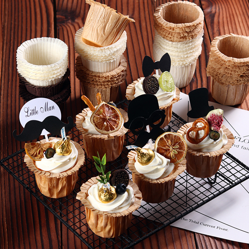 High temperature resistant paper cup cake muffin cup hat mouth square paper cup baking household cake paper holder