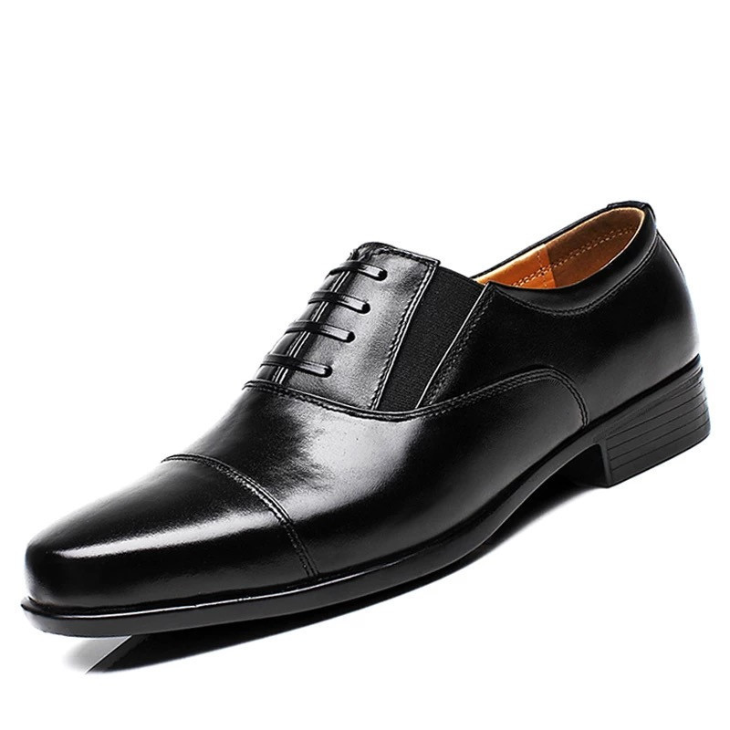 Triple Joint Leather Shoes Sergeant Leather Shoes Formal Dress Leather Shoes Men's Autumn Fake Lace-up Leather Shoes Men's Triple Pointed Leather Shoes Men's Shoes
