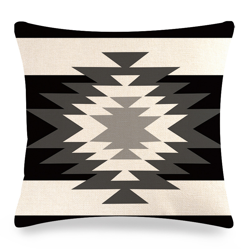 Seamless geometric simple style linen pillowcase home sofa cushion cover factory direct sales to figure set zx160