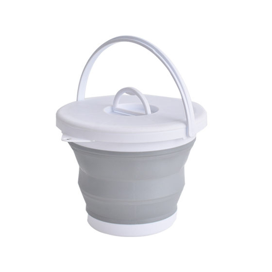 Portable Foldable Bucket Car with Lid Household Cleaning Military Training Research Car Washing Outdoor Water Fishing