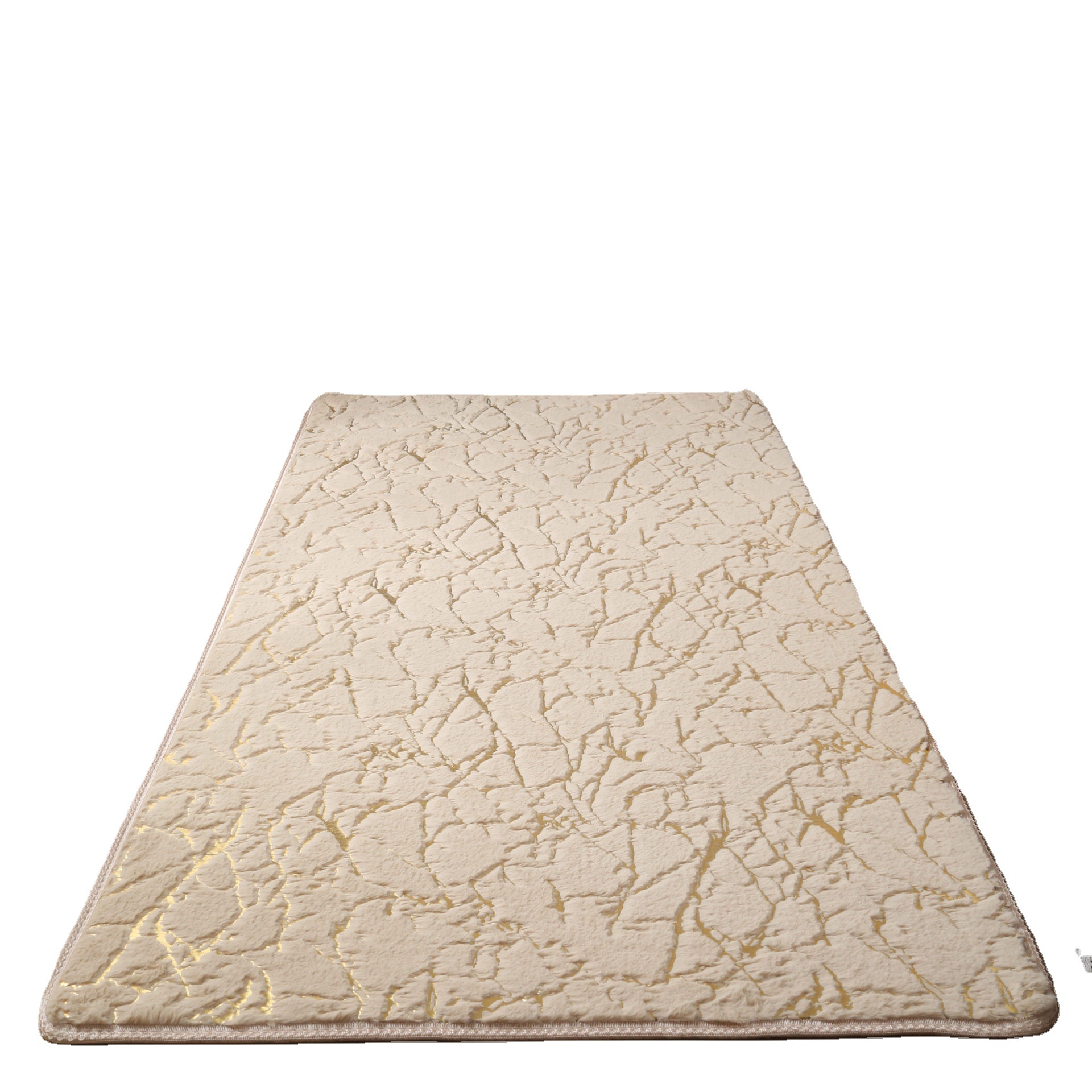 Creative Entry Luxury Imitation Rabbit Hair Bronzing Carpet Household Bedside Full-covered Pile Blanket Washable Rectangular Carpet Floor Mat