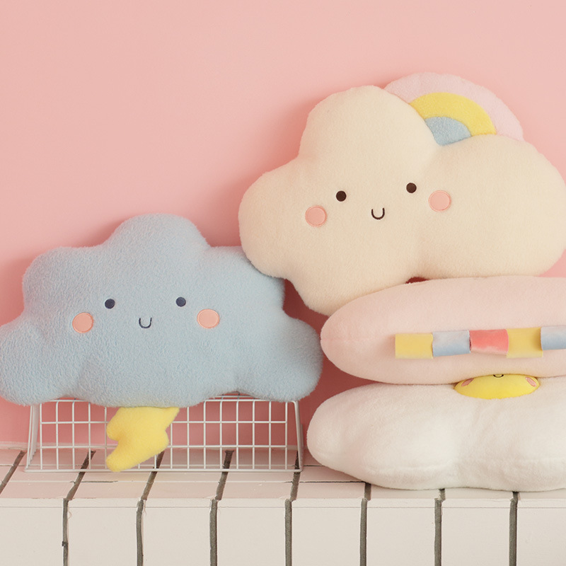 INS Girl's Heart Pillow Cushion Girls Cute Clouds Tatami Bay Window Sofa Living Room TikTok Internet Celebrity Pillow Cushion