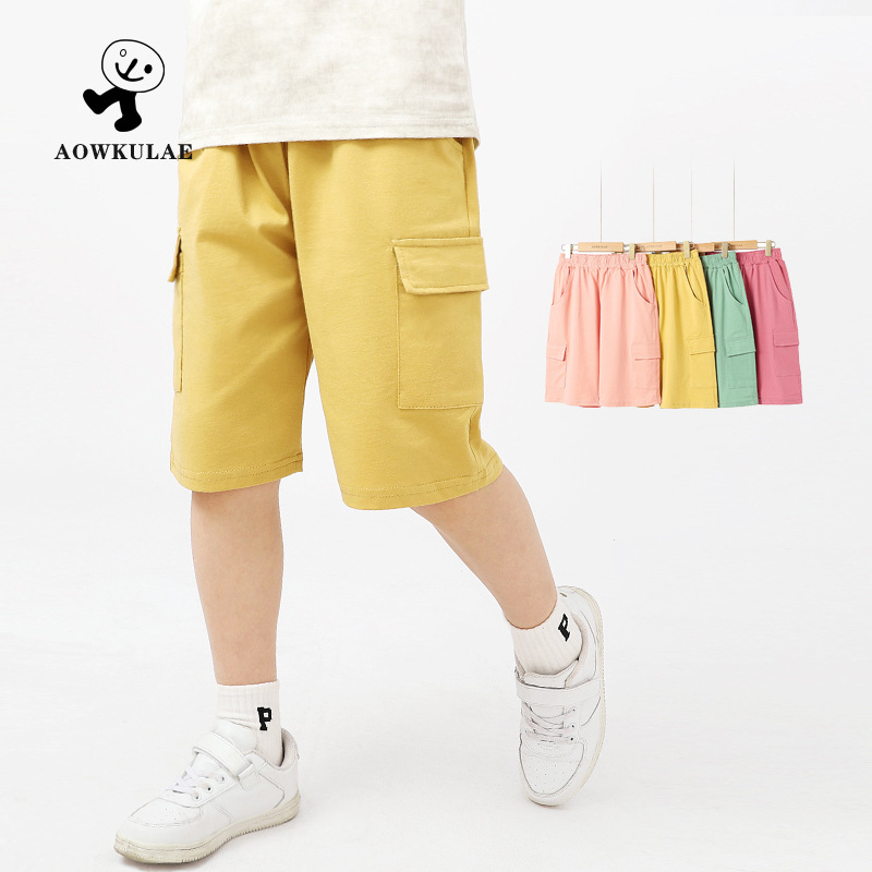Summer children's pants Korean version of the new children's sports shorts big children's quick-drying breathable overalls girls pants wholesale