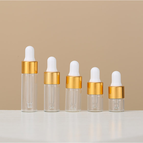 Explosions Brown essential oil bottle 5ml blue rubber head dropper bottle essence emulsion bottled cosmetics packaging wholesale