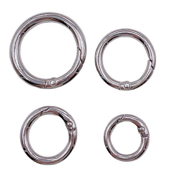 Zinc alloy spring buckle hanging plated spring ring bag DIY accessories open ring bag hanging buckle fur ball pendant