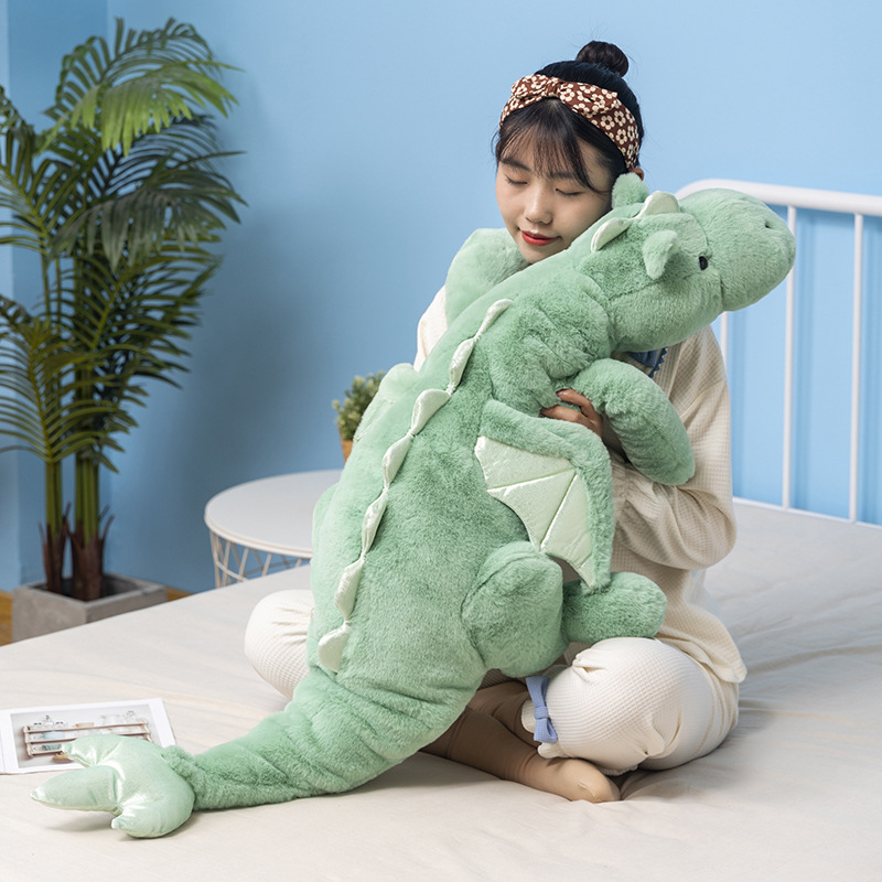 Seth Dudu's new small flying dragon plush toy holds a sleeping dinosaur doll, cute and soft doll gift