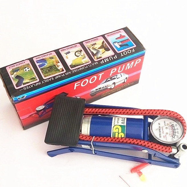 Supply high-pressure foot-operated pump car inflator pump portable car tools
