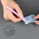 Amazon Hot Sale Candy Color Soft Handle Crochet Set Sweater Knitting Tools Aluminum Crochet TPR Fine Crochet Set