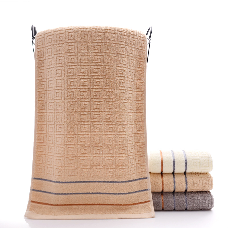 New manufacturers cotton towel back word box wash bath household adult men and women absorbent not easy to shed hair wash towel