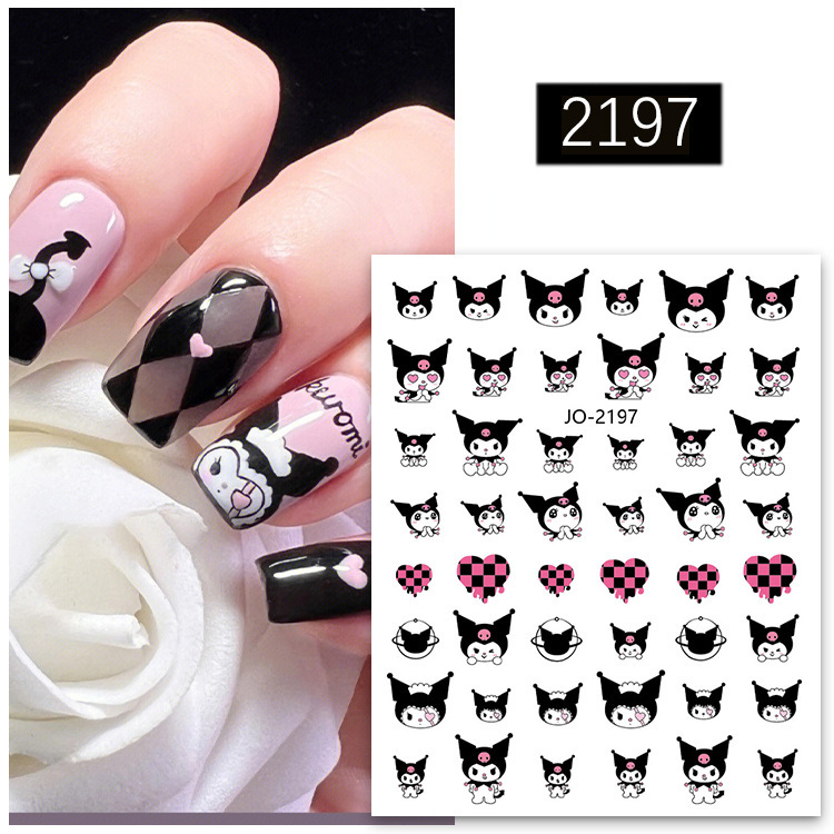 Cute cartoon nail stickers wholesale Jade dog melody kulomi rabbit sheep a sheep back glue nail stickers